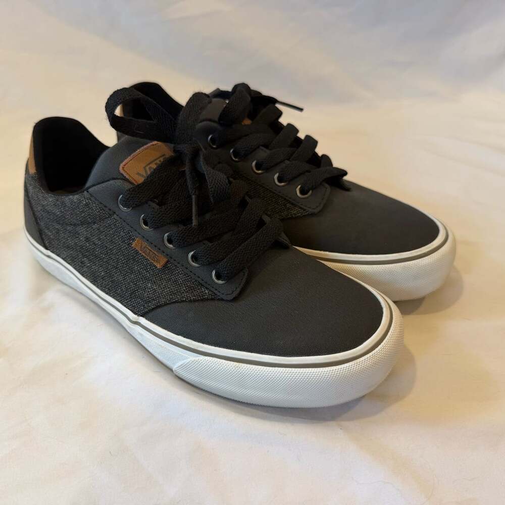 Vans Atwood Deluxe 'Mixed' Black/Dachshund Skate Shoes sz 8